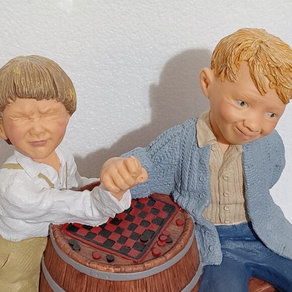 Tom Clark Cairn Studio USA 1995 Sculpture "WHO WILL BE RED?" by Roberta Griffin - Picture 12 of 12